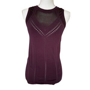 Athleta Tank Size Small High Neck Two-Toned Oxygen Agate Purple Plum Athletic